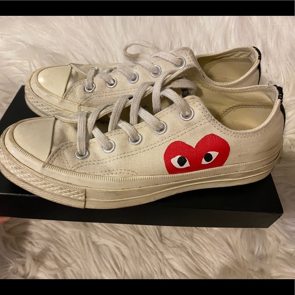 Comme Des Garçons White Sneakers sz 6.5 - Picture 1 of 5